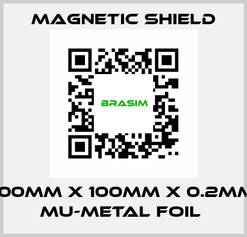 100mm x 100mm x 0.2mm Mu-metal Foil  Magnetic Shield