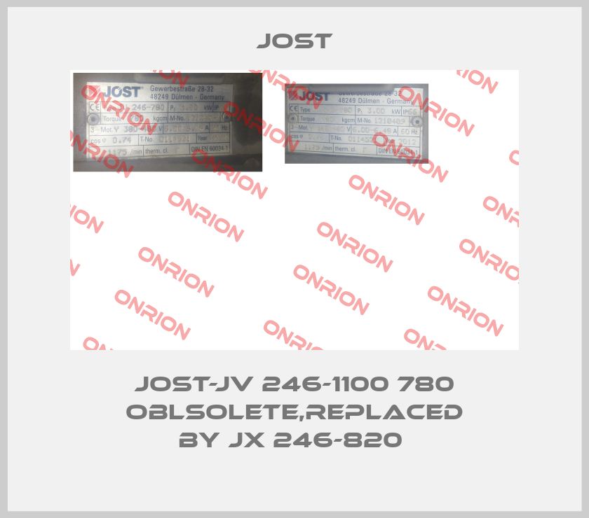 JOST-JV 246-1100 780 oblsolete,replaced by JX 246-820 -big