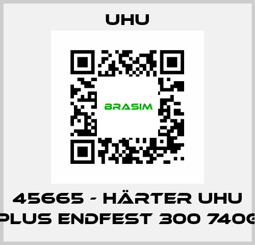 45665 - Härter Uhu Plus Endfest 300 740g UHU