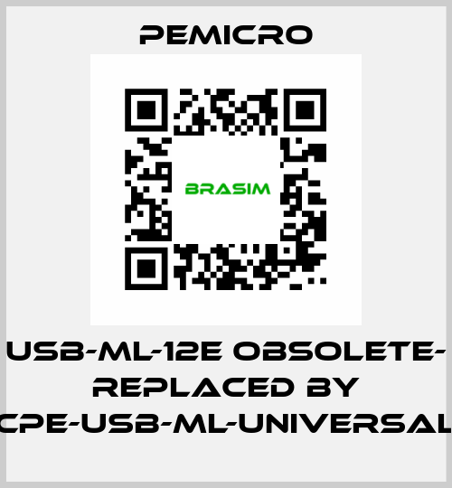 USB-ML-12E OBSOLETE- REPLACED BY CPE-USB-ML-UNIVERSAL PEmicro