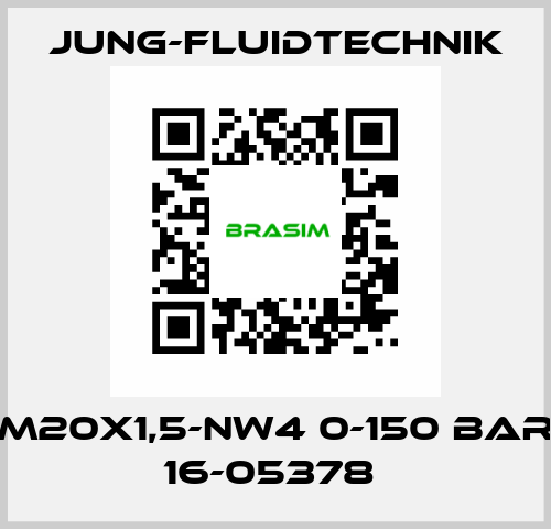 M20X1,5-NW4 0-150 BAR 16-05378  JUNG-FLUIDTECHNIK