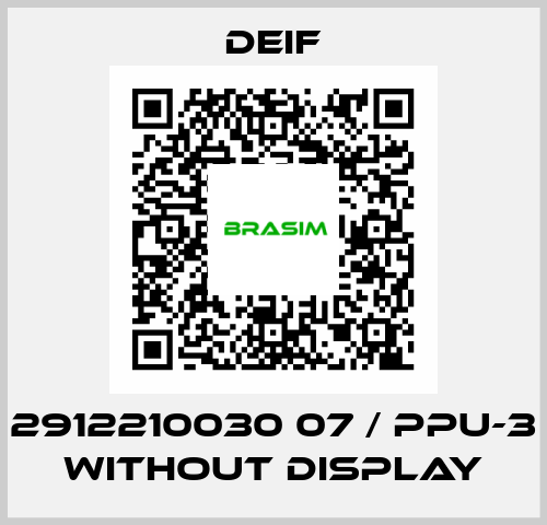 2912210030 07 / PPU-3 without display Deif