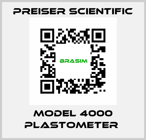 Model 4000 Plastometer  Preiser Scientific