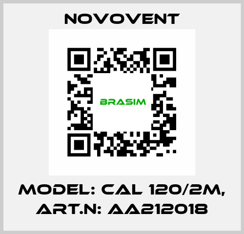 Model: CAL 120/2M, Art.N: AA212018 Novovent