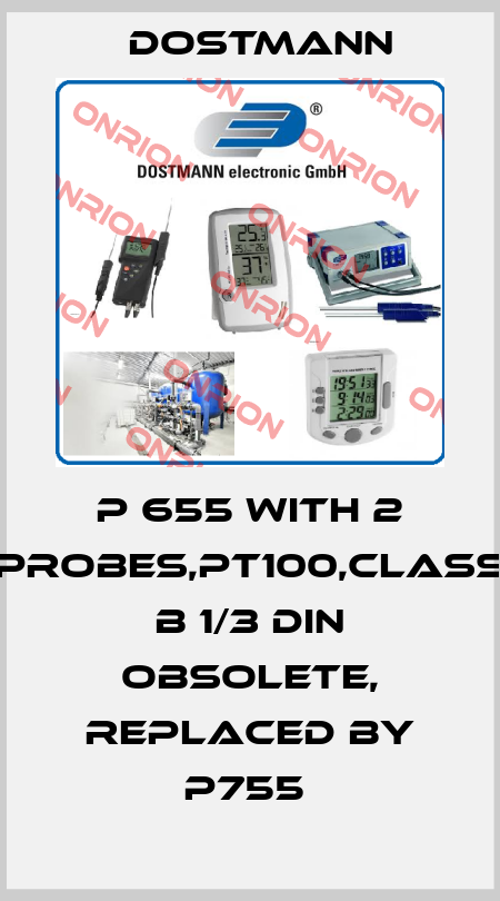 P 655 with 2 probes,Pt100,class B 1/3 DIN Obsolete, replaced by P755  Dostmann