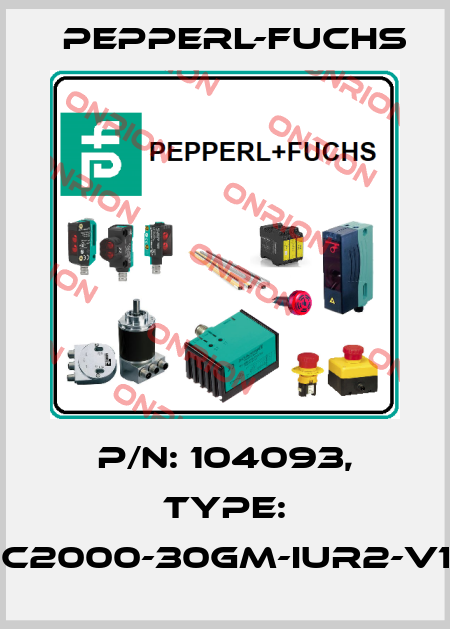 p/n: 104093, Type: UC2000-30GM-IUR2-V15 Pepperl-Fuchs