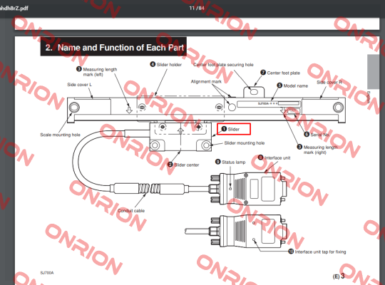 A-1548-410-A (Head Assembly  (Slider) SJ700A)-big