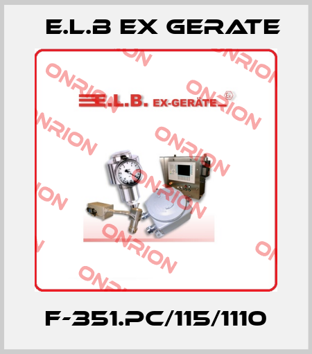 F-351.PC/115/1110 E.L.B Ex Gerate