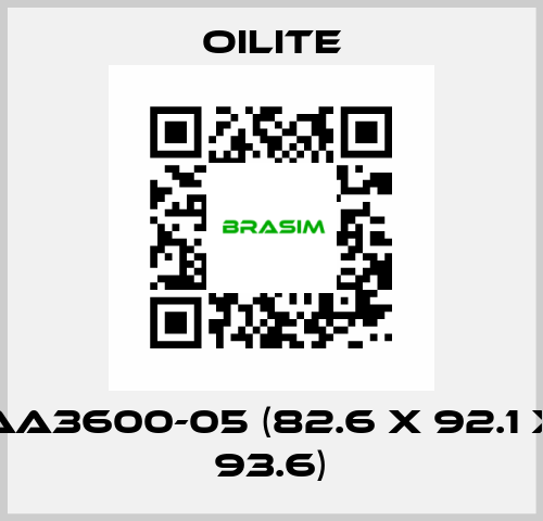 AA3600-05 (82.6 x 92.1 x 93.6) Oilite