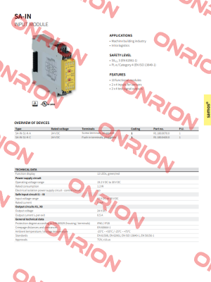 P/N: R1.180.0420.0 Type: SA-IN-S1-K-C DC 24V-big