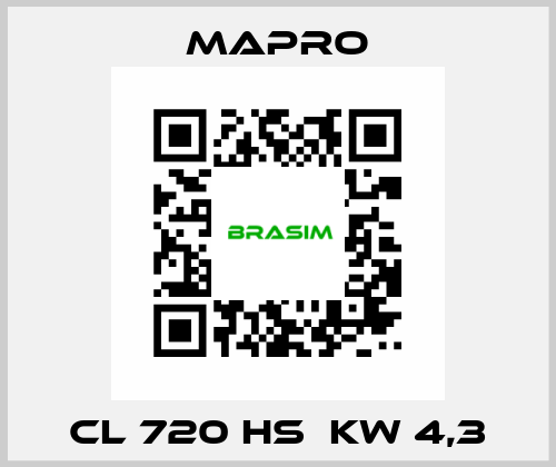 CL 720 HS  kW 4,3 Mapro