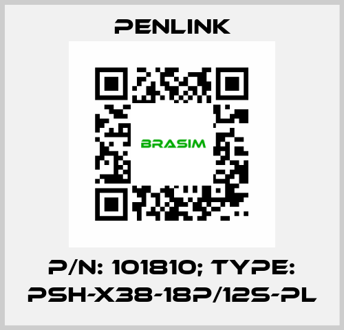 P/N: 101810; Type: PSH-X38-18P/12S-PL PENLINK