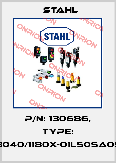 P/N: 130686, Type: 8040/1180X-01L50SA05 Stahl