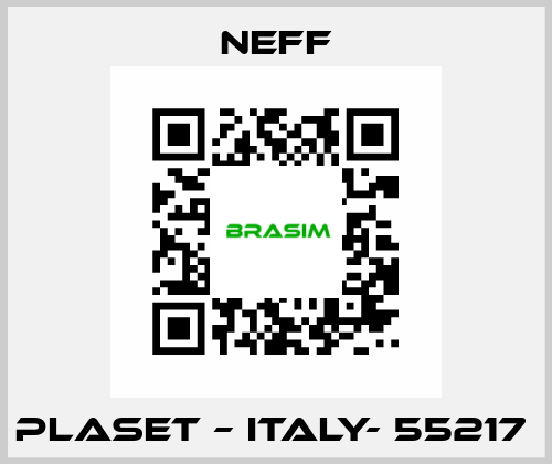 PLASET – ITALY- 55217  Neff