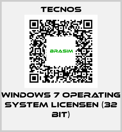 Windows 7 operating system licensen (32 Bit) Tecnos