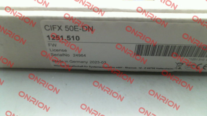 P/N: 1251.510 Type: CIFX 50E-DN/+ML-big