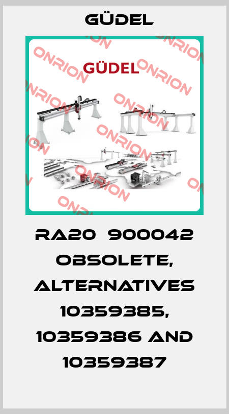 RA20  900042 obsolete, alternatives 10359385, 10359386 and 10359387 Güdel