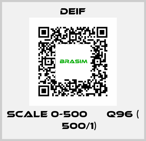 scale 0-500 А ЕQ96 ( ТТ500/1) Deif