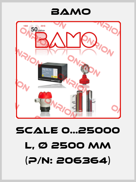Scale 0...25000 L, Ø 2500 mm (P/N: 206364) Bamo