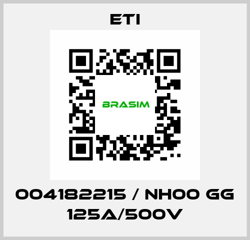 004182215 / NH00 gG 125A/500V Eti