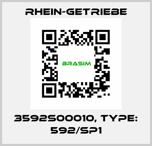 3592S00010, Type: 592/Sp1 Rhein-Getriebe