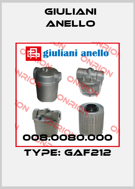 008.0080.000 Type: GAF212 Giuliani Anello