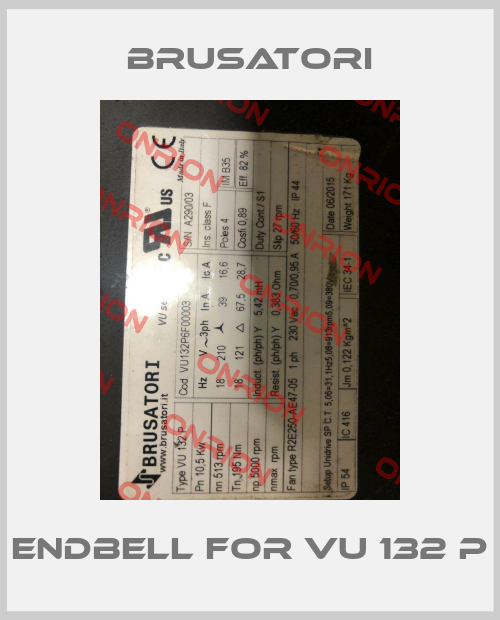 Endbell for VU 132 P-big