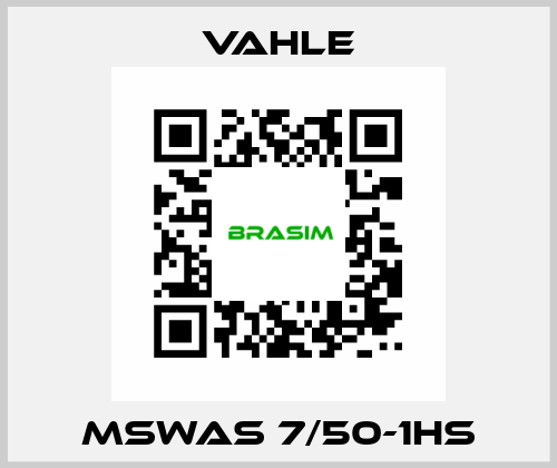 MSWAS 7/50-1HS Vahle