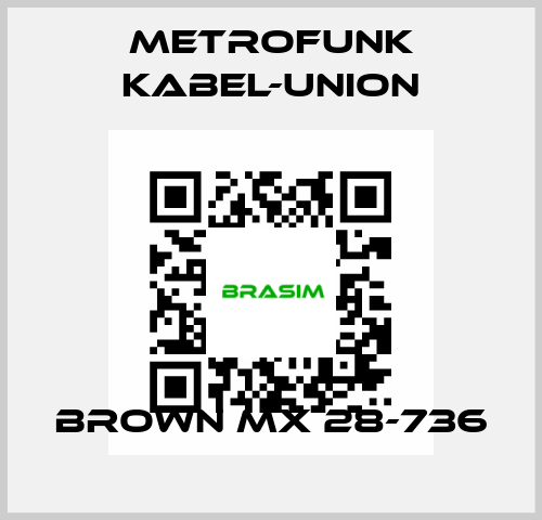 Brown MX 28-736 METROFUNK KABEL-UNION