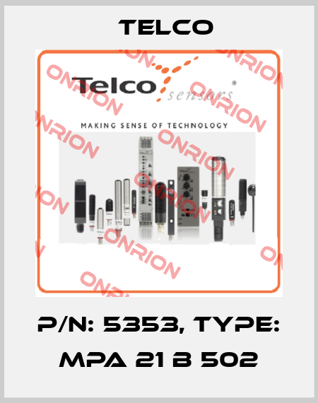 p/n: 5353, Type: MPA 21 B 502 Telco