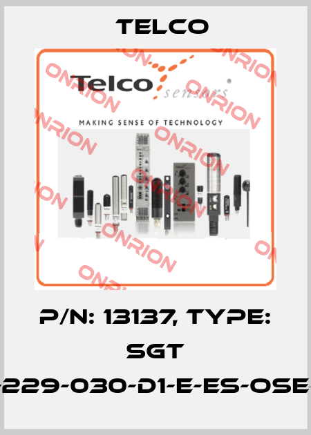 p/n: 13137, Type: SGT 15-229-030-D1-E-ES-OSE-15 Telco