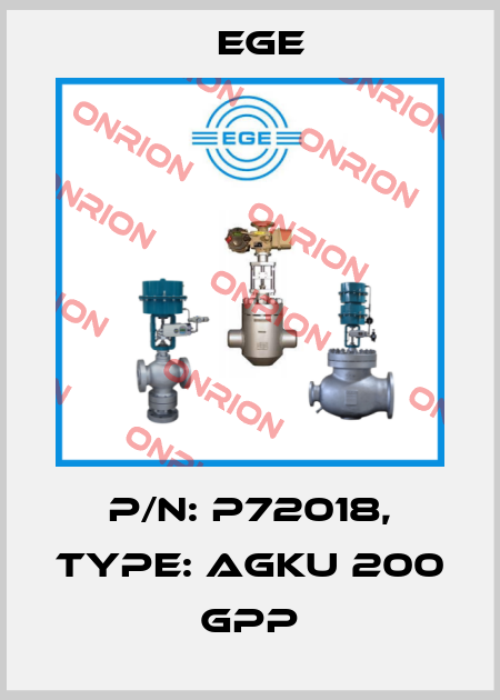p/n: P72018, Type: AGKU 200 GPP Ege