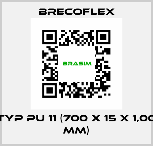 Typ PU 11 (700 x 15 x 1,00 mm) Brecoflex