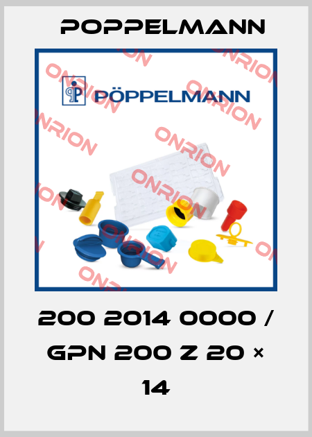 200 2014 0000 / GPN 200 Z 20 × 14 Poppelmann