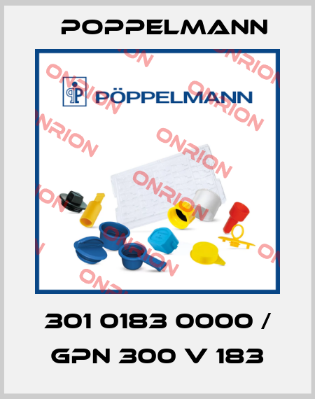 301 0183 0000 / GPN 300 V 183 Poppelmann