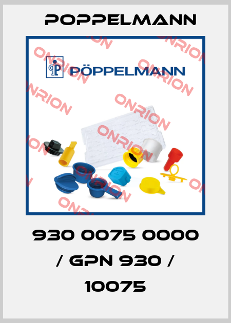 930 0075 0000 / GPN 930 / 10075 Poppelmann