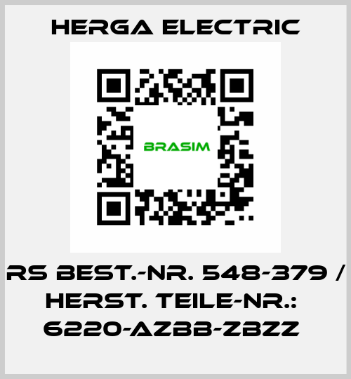 RS BEST.-NR. 548-379 / HERST. TEILE-NR.:  6220-AZBB-ZBZZ  Herga Electric