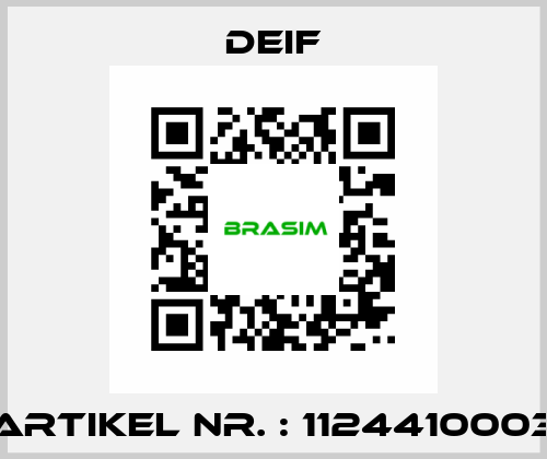 Artikel Nr. : 1124410003 Deif