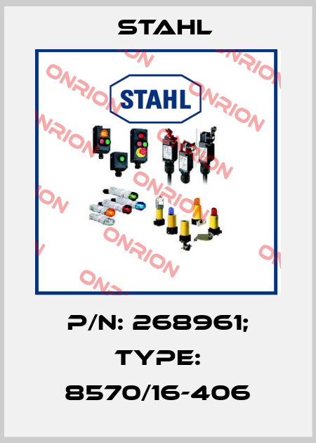 p/n: 268961; Type: 8570/16-406 Stahl