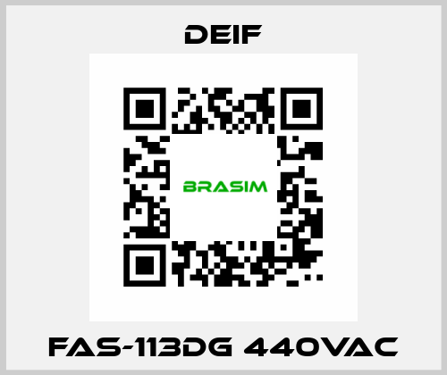 FAS-113DG 440VAC Deif