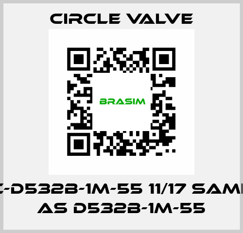 C-D532B-1M-55 11/17 same as D532B-1M-55 Circle Valve