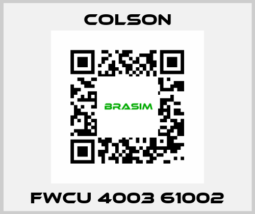 FWCU 4003 61002 Colson