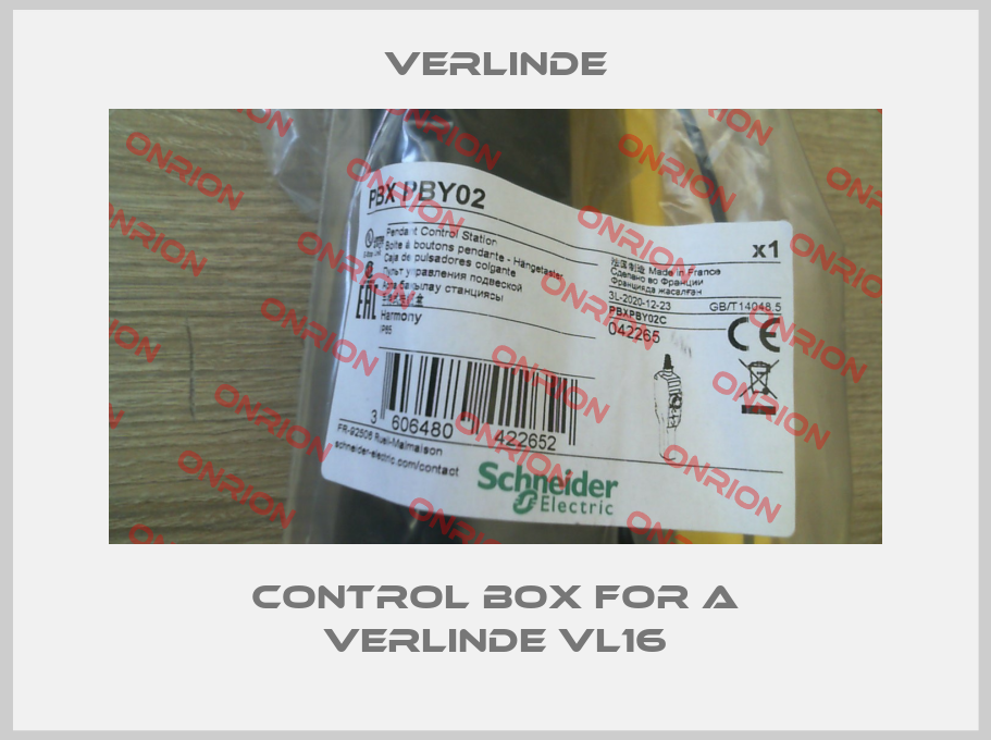 Control box for a Verlinde VL16-big