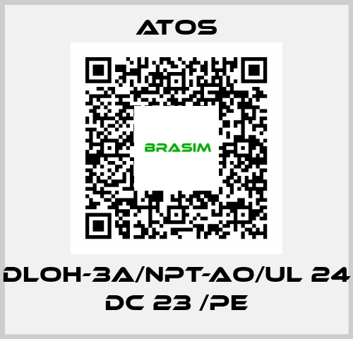 DLOH-3A/NPT-AO/UL 24 DC 23 /PE Atos