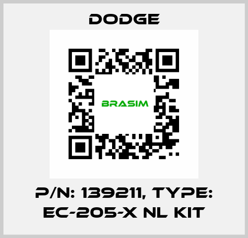 p/n: 139211, Type: EC-205-X NL KIT Dodge