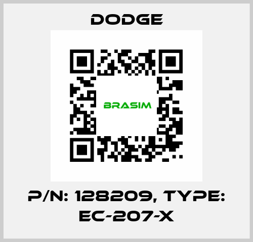 p/n: 128209, Type: EC-207-X Dodge