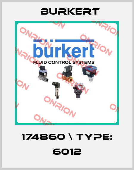 174860 \ Type: 6012 Burkert