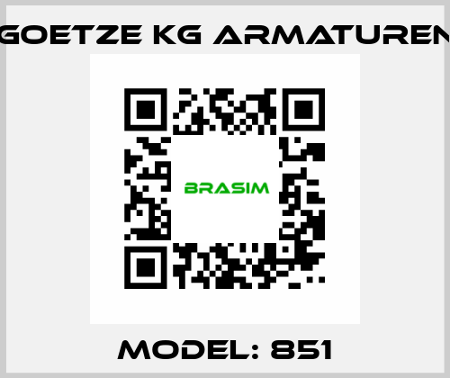 Model: 851 Goetze KG Armaturen