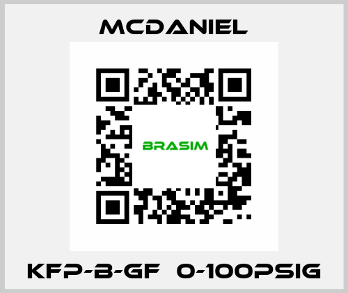 KFP-B-GF  0-100PSIg McDANIEL