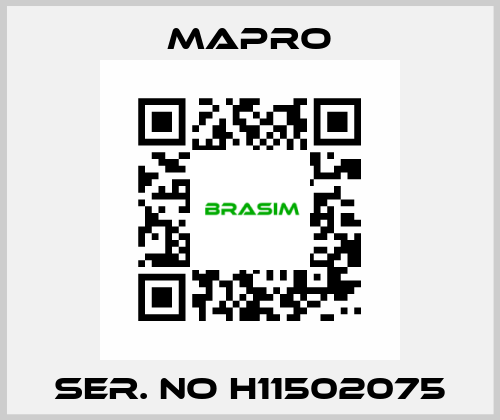 Ser. No H11502075 Mapro